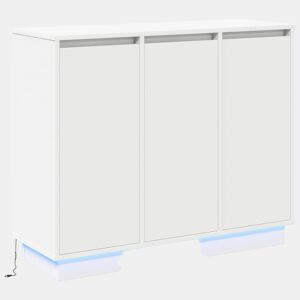 Aparador - Bufete - Móvei de apoio LED Branco 90 x 32 x 75 cm Madeira processada pt4130