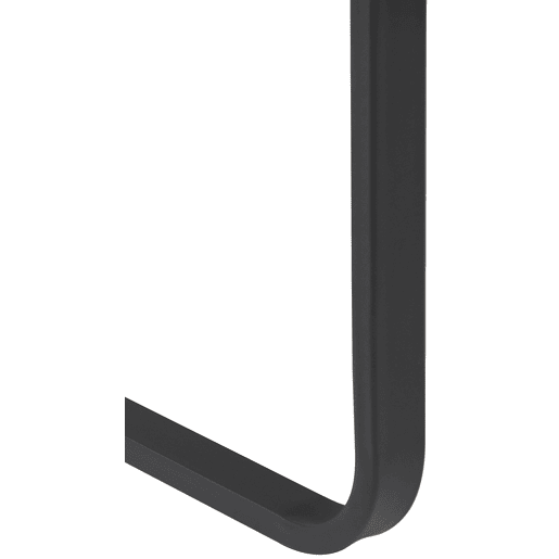 Poltrona de design retrô chique em PVC creme e estrutura de metal preto fosco 10_0002813