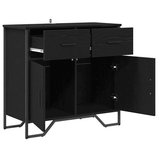 Bufete - Móvei de apoio com gaveta Carvalho Preto 79,5 x 35,5 x 74,5 cm pt1798