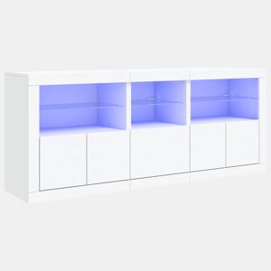 Aparador - Bufete - Móvei de apoio com luzes LED 162x37x67 cm branco pt1916