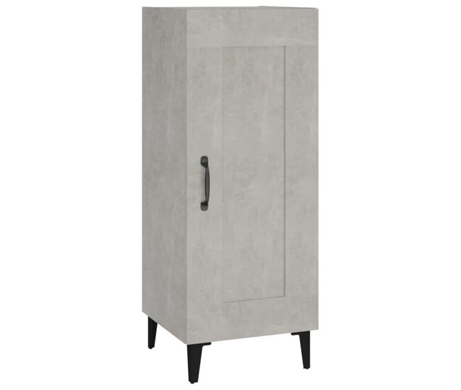 Aparador - mueble de almacenamiento de madera contrachapada gris hormigón 34,5x34x90 cm es2740