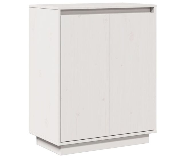 Aparador - mueble de almacenamiento de madera maciza de pino blanco 60x34x75 cm es3943