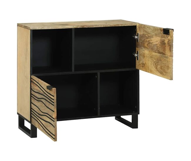 Aparador - mueble de almacenamiento marrón 80 x 33 x 75 cm madera maciza de mango es4771