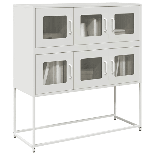 Aparador - Bufete - Móvei de apoio 100,5x39x107 cm aço laminado a frio branco pt2273