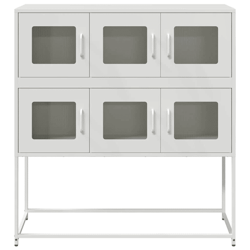 Aparador - Bufete - Móvei de apoio 100,5x39x107 cm aço laminado a frio branco pt2273