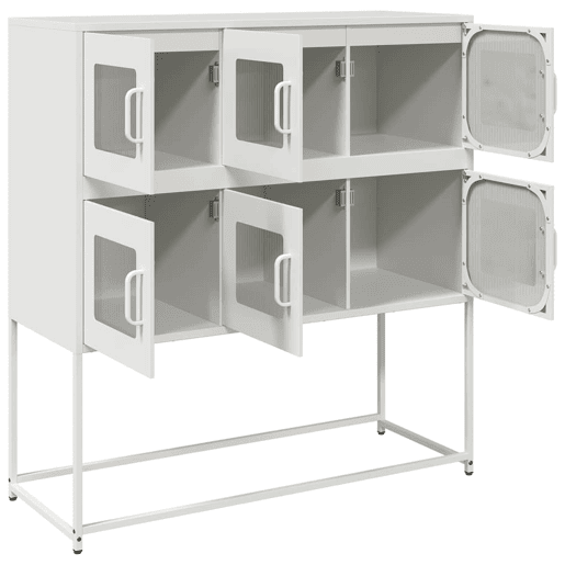 Aparador - Bufete - Móvei de apoio 100,5x39x107 cm aço laminado a frio branco pt2273