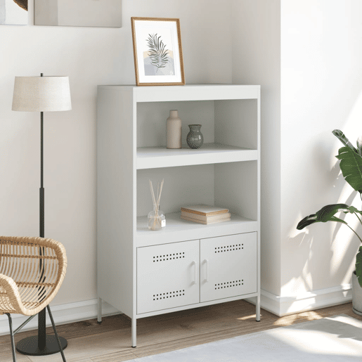 Aparador - Bufete - Móvei de apoio alto 68x39x113 cm aço branco pt2226