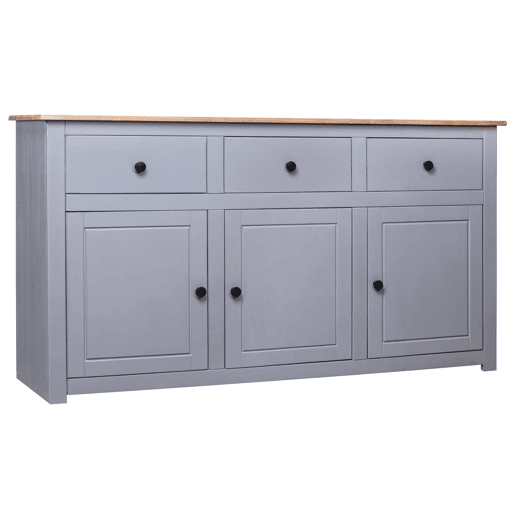 Aparador - Bufete - Móvei de apoio 135x40x80 cm pinho maciço panama cinzento pt4012