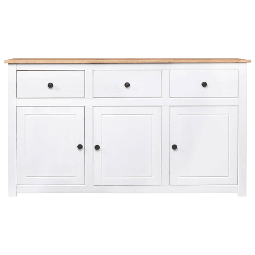 Aparador - Bufete - Móvei de apoio 135x40x80 cm pinho maciço panama branco pt3817