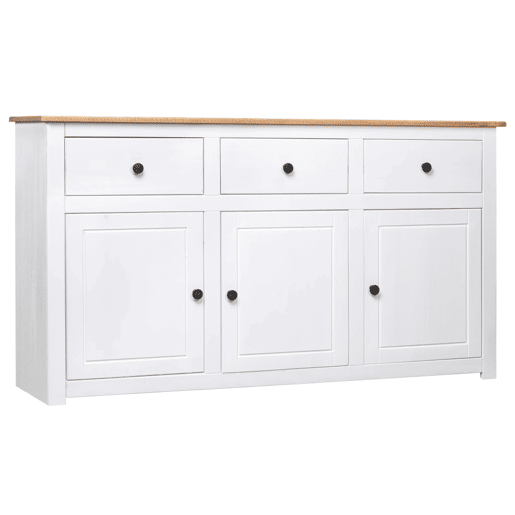 Aparador - Bufete - Móvei de apoio 135x40x80 cm pinho maciço panama branco pt3817