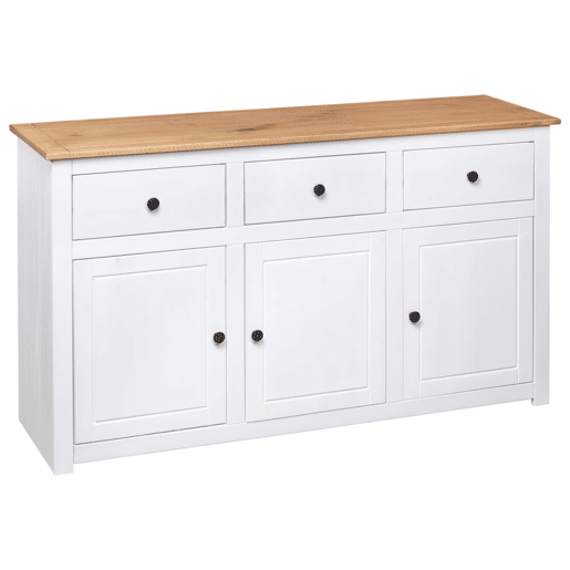 Aparador - Bufete - Móvei de apoio 135x40x80 cm pinho maciço panama branco pt3817