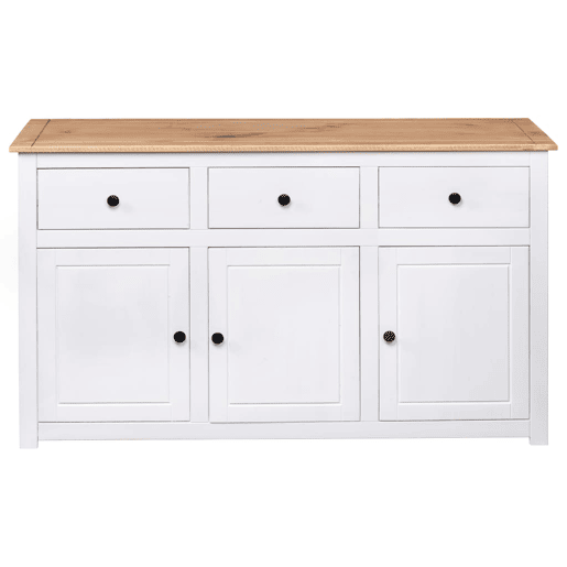 Aparador - Bufete - Móvei de apoio 135x40x80 cm pinho maciço panama branco pt3817