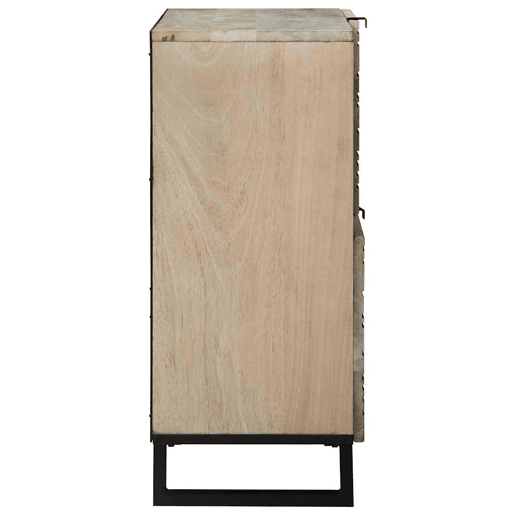 Bufete - Móvei de apoio Branco 80 x 33 x 75 cm Madeira de mangueira maciça pt1663