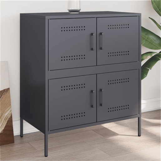 Aparador - Bufete - Móvei de apoio 68x39x79 cm aço antracite pt2254
