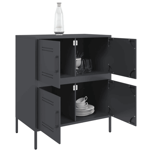 Aparador - Bufete - Móvei de apoio 68x39x79 cm aço antracite pt2254