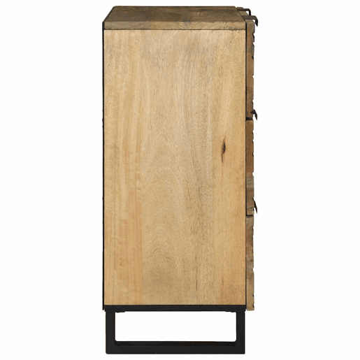 Conjunto de Bufete - Móvei de apoios com gaveta 2 pcs Natural 60 x 33,5 x 75 cm pt5350