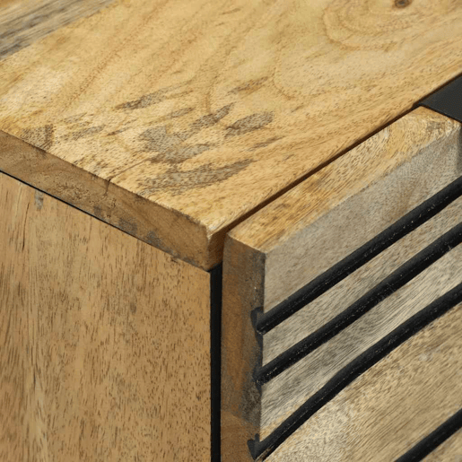 Conjunto de Bufete - Móvei de apoios com gaveta 2 pcs Natural 60 x 33,5 x 75 cm pt5350