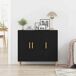 Aparador - Mueble de almacenamiento Aparador - Mueble de almacenamiento Negro/ Madera