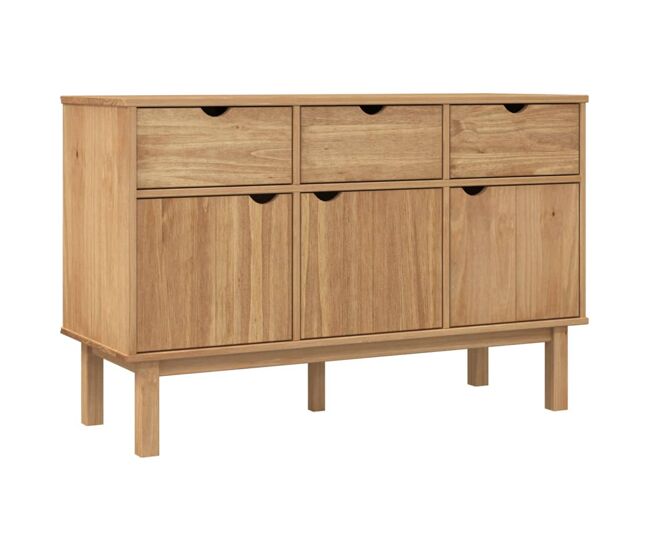Aparador - mueble de almacenamiento madera maciza pino 114x43x73,5 cm es4836