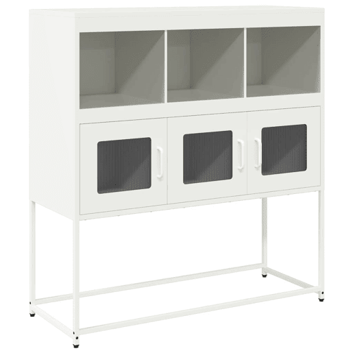 Aparador - Bufete - Móvei de apoio 100,5x39x107 cm aço laminado a frio branco pt2272