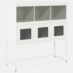 Aparador - Bufete - Móvei de apoio 100,5x39x107 cm aço laminado a frio branco pt2272