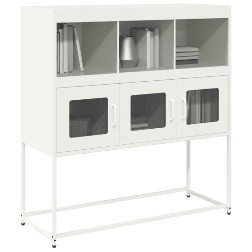 Aparador - Bufete - Móvei de apoio 100,5x39x107 cm aço laminado a frio branco pt2272