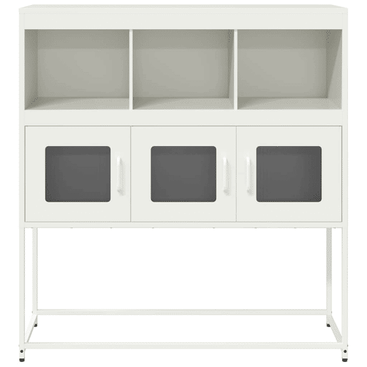 Aparador - Bufete - Móvei de apoio 100,5x39x107 cm aço laminado a frio branco pt2272