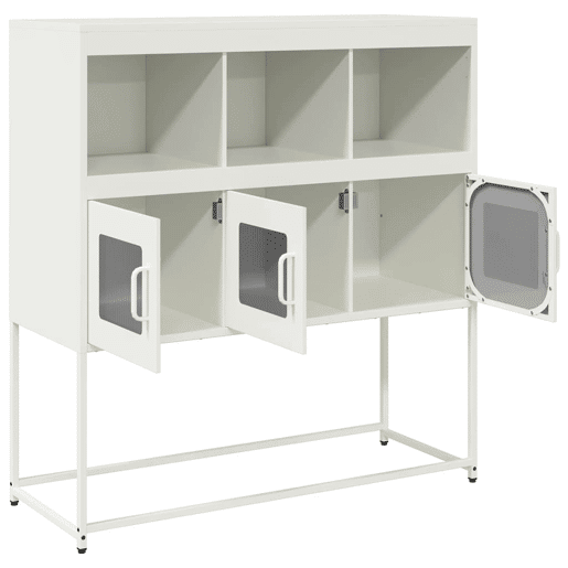Aparador - Bufete - Móvei de apoio 100,5x39x107 cm aço laminado a frio branco pt2272