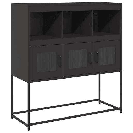 Aparador - Bufete - Móvei de apoio 100,5x39x107 cm aço laminado a frio preto pt2291