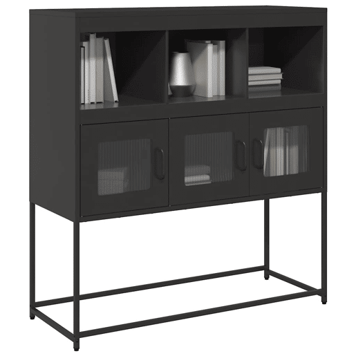 Aparador - Bufete - Móvei de apoio 100,5x39x107 cm aço laminado a frio preto pt2291