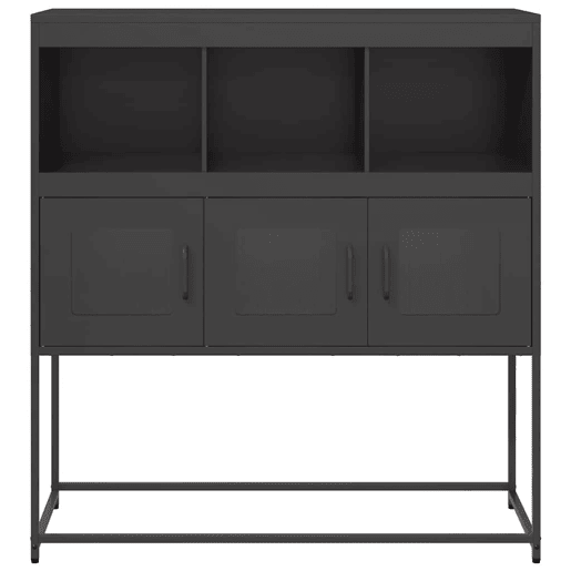 Aparador - Bufete - Móvei de apoio 100,5x39x107 cm aço laminado a frio preto pt2291