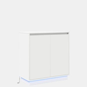 Aparador - Bufete - Móvei de apoio LED Branco 71 x 34,5 x 75 cm Madeira processada pt4132