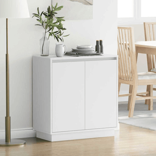 Aparador - Bufete - Móvei de apoio LED Branco 71 x 34,5 x 75 cm Madeira processada pt4132 Aparador - Bufete - Móvei de apoio LED Branco 71 x 34,5 x 75 cm Madeira processada pt4132