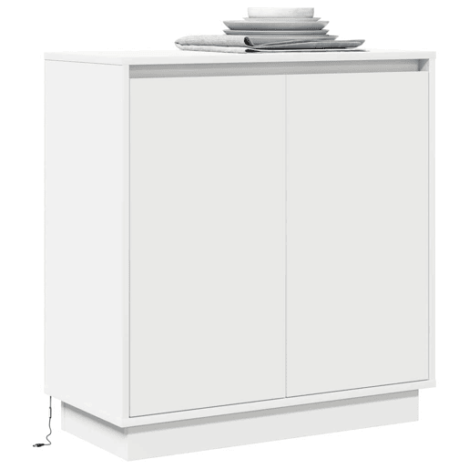 Aparador - Bufete - Móvei de apoio LED Branco 71 x 34,5 x 75 cm Madeira processada pt4132 Aparador - Bufete - Móvei de apoio LED Branco 71 x 34,5 x 75 cm Madeira processada pt4132