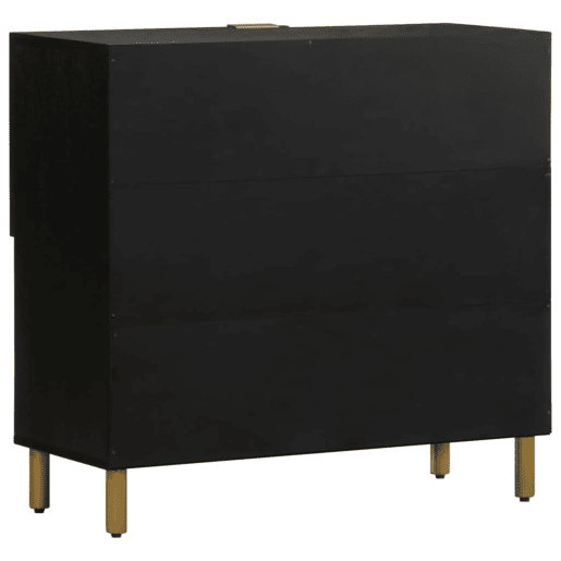 Aparador - Bufete - Móvei de apoio 80x33x75 cm derivados de madeira preto pt3556 Aparador - Bufete - Móvei de apoio 80x33x75 cm derivados de madeira preto pt3556