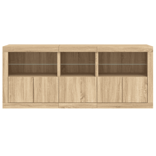 Aparador - Bufete - Móvei de apoio com luzes LED 162x37x67 cm carvalho sonoma pt2065