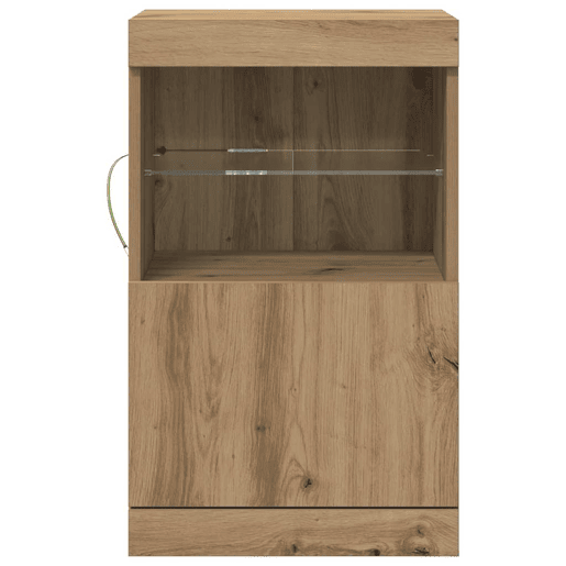 Aparador - Bufete - Móvei de apoio LED Carvalho Artesanal 41 x 37 x 67 cm pt4191