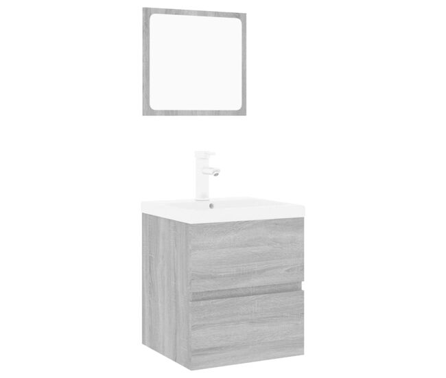 Conjunto de muebles de baño haití madera contrachapada gris