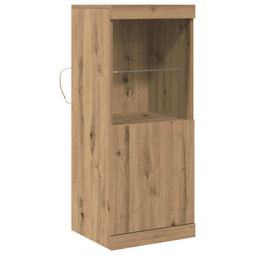 Aparador - Bufete - Móvei de apoio LED Carvalho Artesanal 41 x 37 x 100 cm pt4187