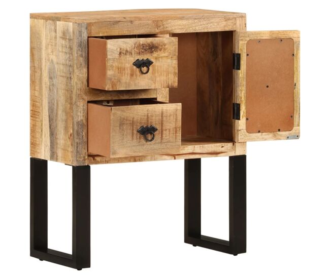Aparador - mueble de almacenamiento de madera de mango maciza 60x30x76 cm es3812