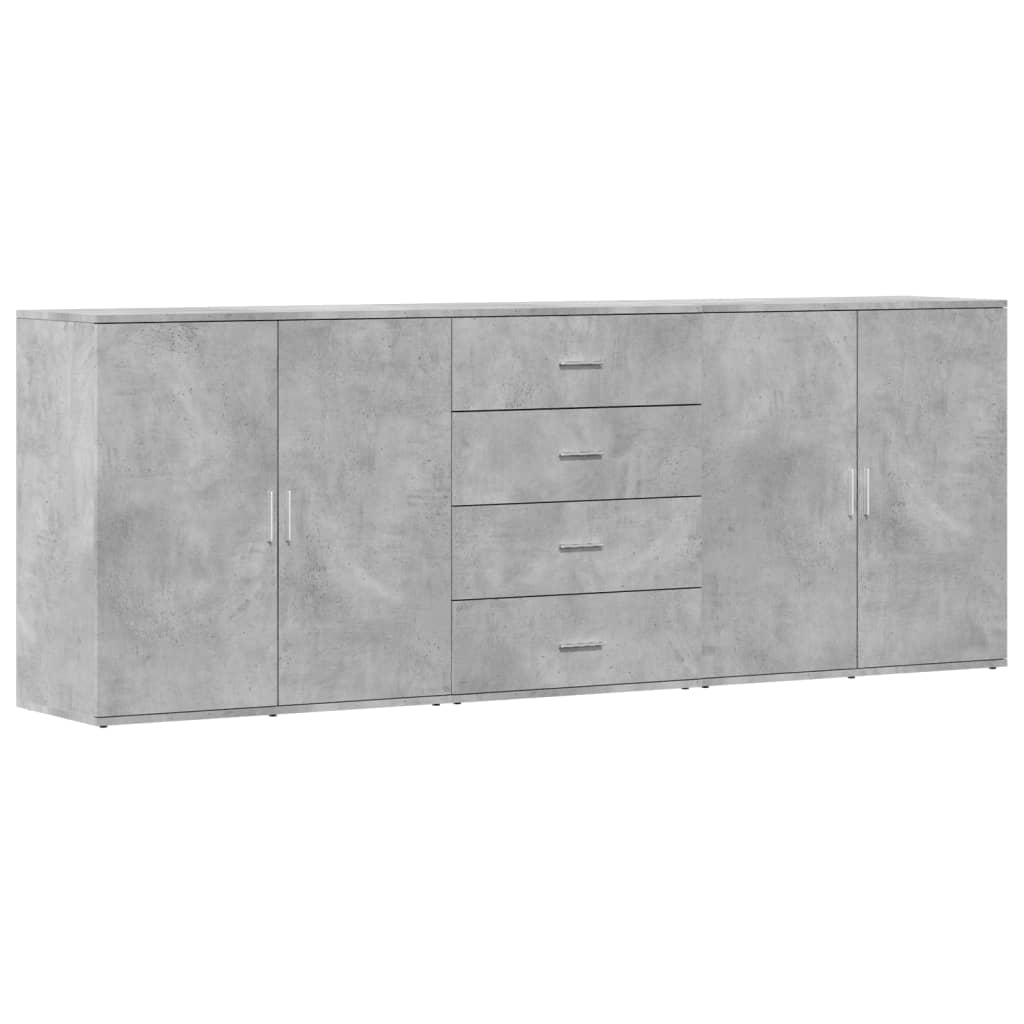 Aparador - Mueble de almacenamiento 3 uds 79 Gris