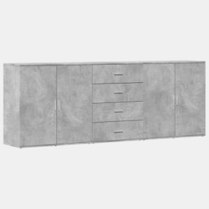 Aparadores - Bufetes - Móveis de apoio 3 pcs derivados de madeira cinzento cimento pt5303