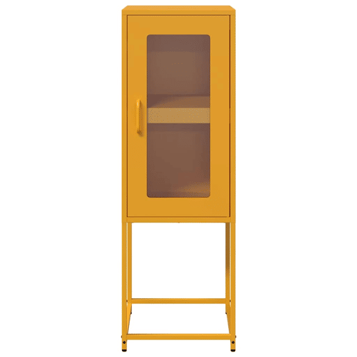 Aparador - Bufete - Móvei de apoio 36x39x107 cm aço laminado a frio amarelo mostarda pt2258