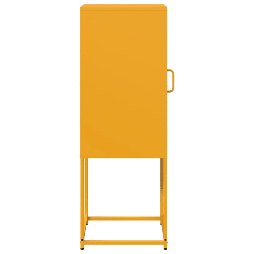 Aparador - Bufete - Móvei de apoio 36x39x107 cm aço laminado a frio amarelo mostarda pt2258