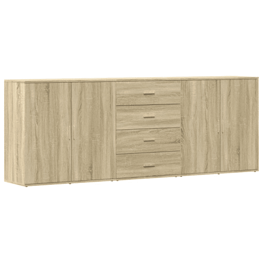 Aparadores - Bufetes - Móveis de apoio 3 pcs derivados de madeira cor carvalho sonoma pt5300