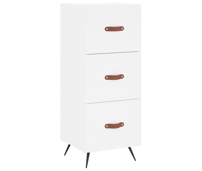 Aparador - mueble de almacenamiento madera de ingeniería blanco 34,5x34x90 cm es4366