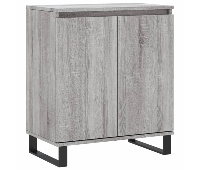 Aparador - mueble de almacenamiento de madera contrachapada gris sonoma 60x35x70 cm es2893