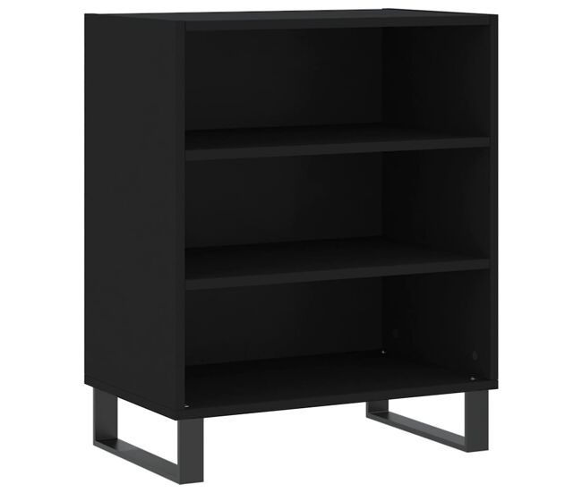 Aparador - mueble de almacenamiento madera de ingeniería negro 57x35x70 cm es4507