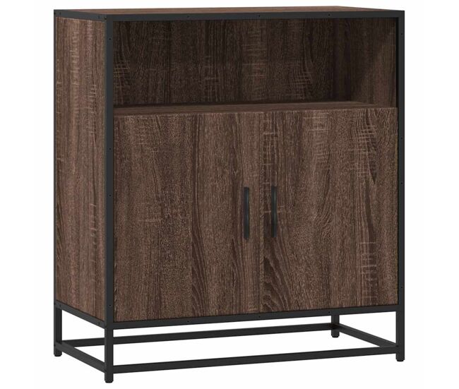 Aparador - mueble de almacenamiento madera ingeniería roble marrón 68x35x76 cm es4602