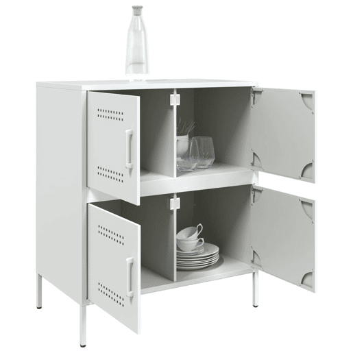 Aparador - Bufete - Móvei de apoio 68x39x79 cm aço branco pt2230